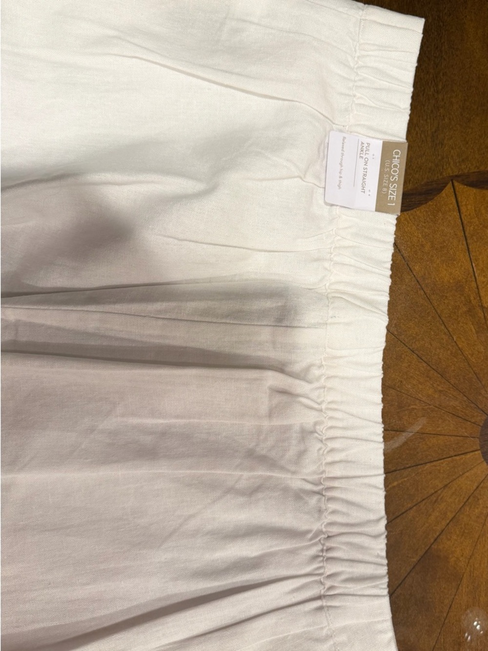 Chico's Linen-Blend Straight Leg Pants - Picture 7 of 8